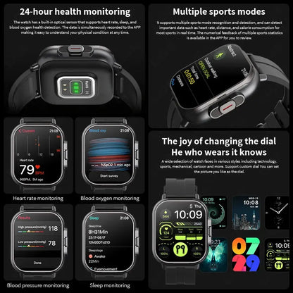 LIGE New 2 In 1 TWS Smart Watch With Earbuds Heart Rate NFC Bluetooth Call Music Play Sports Fitness Earphone Smartwatch Men