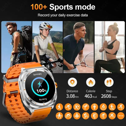 LIGE Headset Smart Watch 2 In 1 TWS Wireless Headphone BT Call Music Smartwatch Health Monitoring 400mAh Waterproof Sports Watch