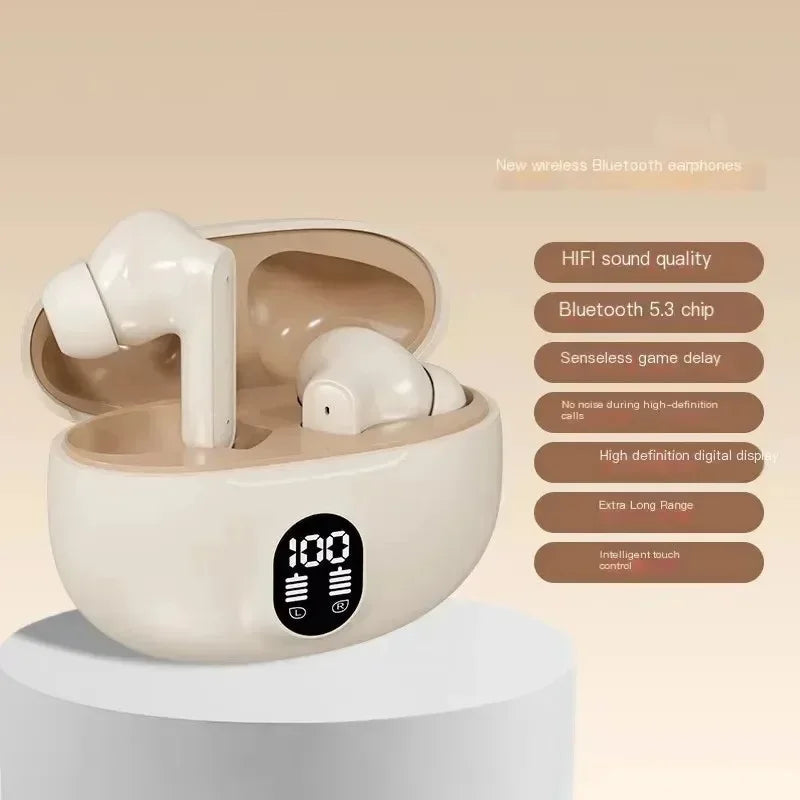 VYOPB Bluetooth 5.3 ENC Wireless Earbuds with LED Display ryshop