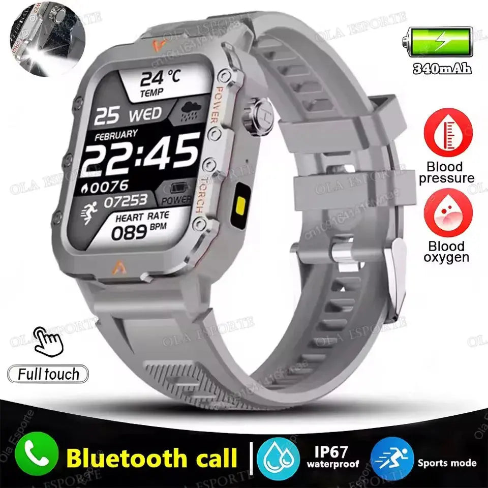 Outdoor Sports Smartwatch 2025 - HD Screen & LED Flashlight ryshop