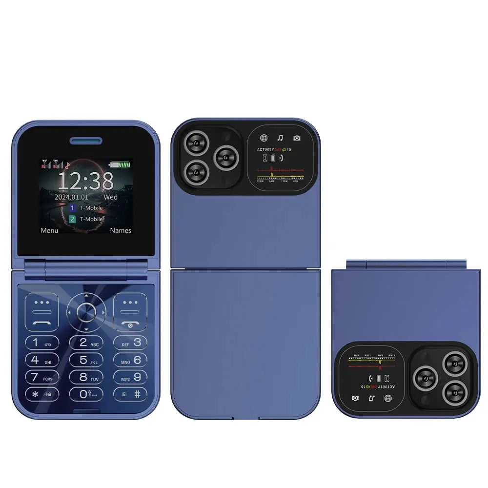 SERVO Classic Small Flip Mobile Phone 2G Dual SIM Card ryshop