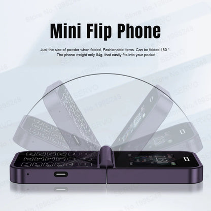 SERVO Classic Small Flip Mobile Phone 2G Dual SIM Card ryshop
