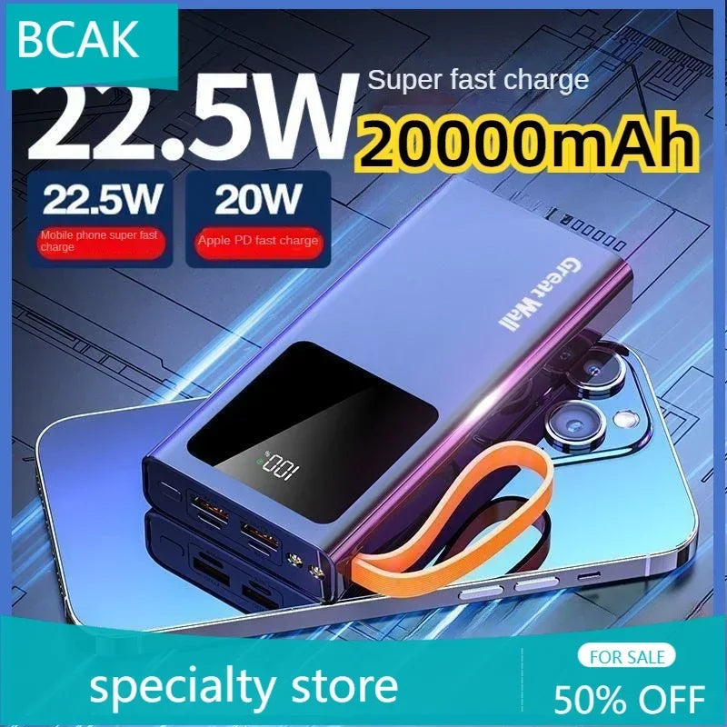 BCAK 20000mAh Two-way Fast Charging Outdoor Power Bank ryshop