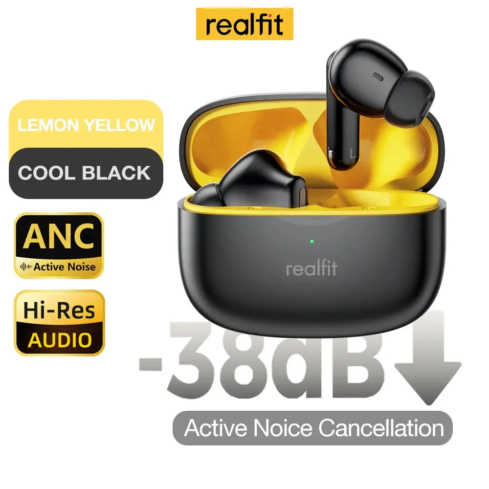 REALFIT F3 ANC Bluetooth Earphones with Superior Bass for Sports and Gaming ryshop