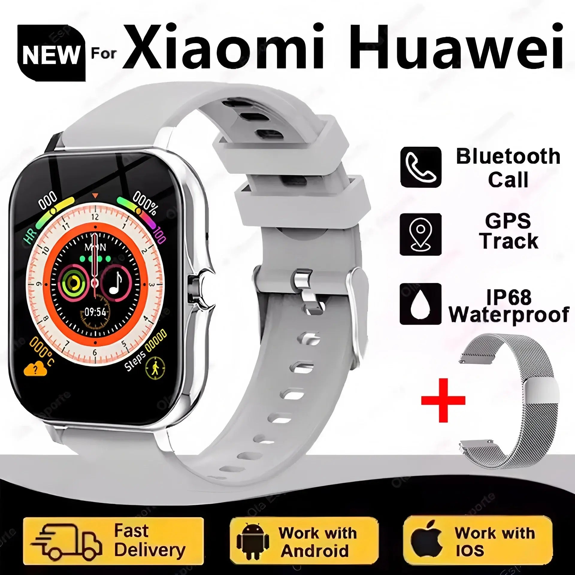 Ola Esporte SmartWatch - Fitness Tracker with GPS and Heart Rate Monitor ryshop