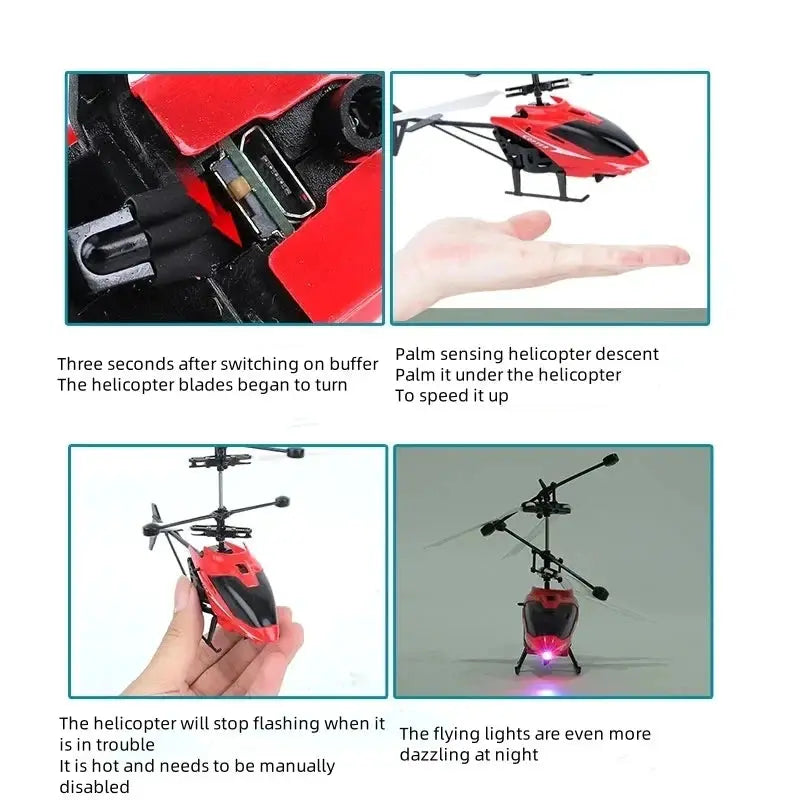Rechargeable Mini RC Drone - Remote Safe Fall-resistant Helicopter ryshop