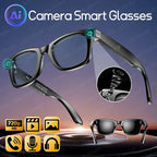 LIGE AI Smart Glasses 720P Camera Video Recorder Bluetooth Call 260mAh Battery Voice Assistant Control Sunglasses For Men Women ryshop