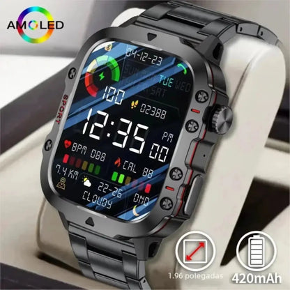 LAXASFIT 2025 Rugged Military Smart Watch for Men ryshop