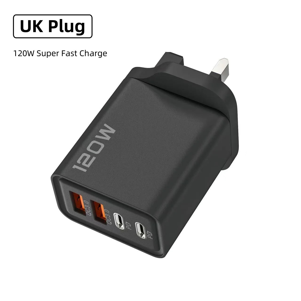 120W Fast Charging 4 Ports Mobile Phone Charger ryshop