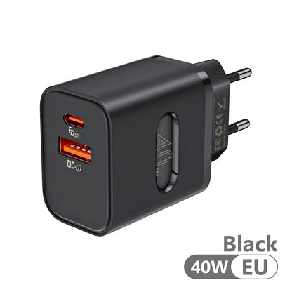 40W Dual Port USB Type C Charger - Quick Fast Charging Adapter ryshop