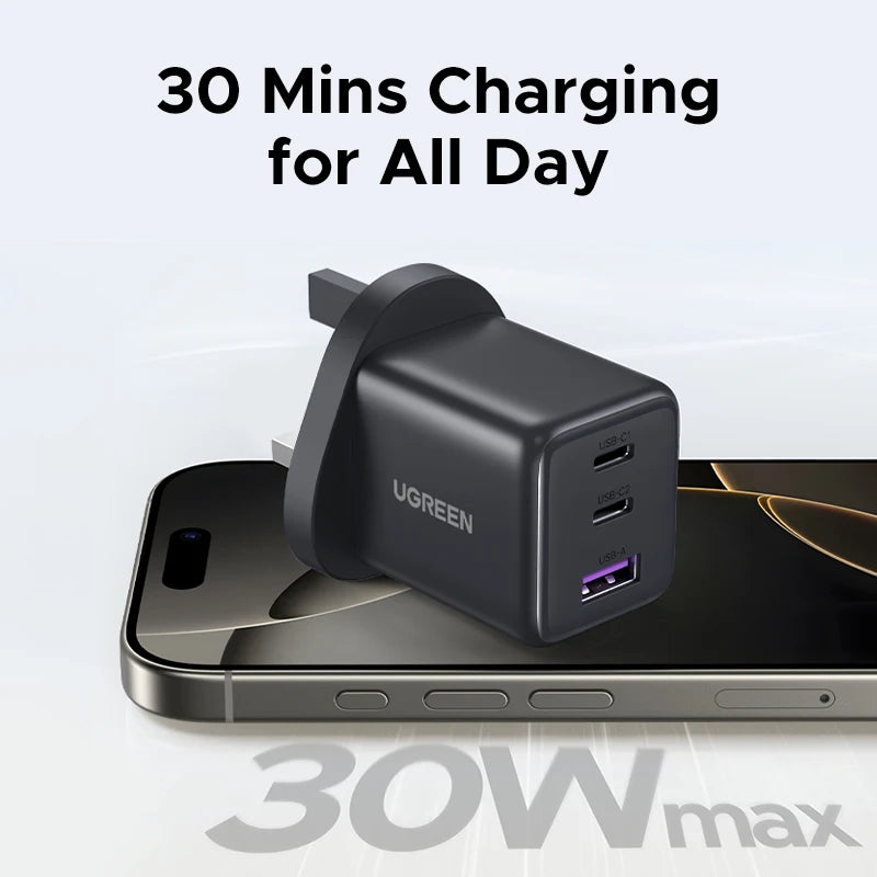 UGREEN 20W 30W GaN Mini PD 3.0 USB C Charger ryshop