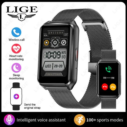 LIGE 2025 Smart Watch For Women Men Wristwatch Bluetooth Phone Music Fitness Sports Bracelet Sleep Monitor Digital Smartwatch
