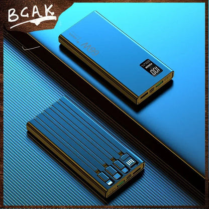 BCAK 30000mAh Fast Charging Power Bank with Built-in Cable ryshop