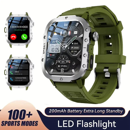 LAXASFIT 2025 Rugged Military Smart Watch for Men ryshop