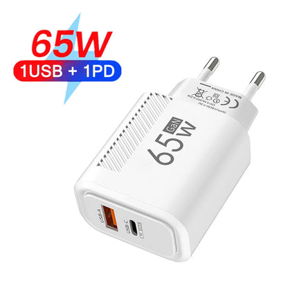 65W GaN USB PD Charger - Type C Fast Charging Adapter ryshop