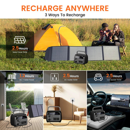 CTOLITY AP400 Solar Generator - 346Wh Portable Power Station ryshop