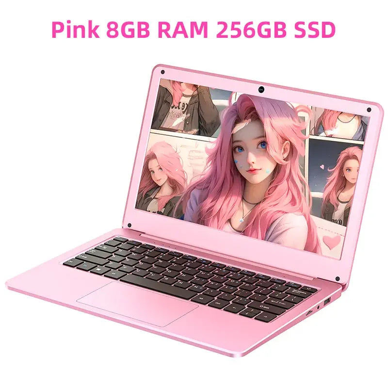 BYONE 11.6 Inch Mini Laptop - Pink Portable Ultraslim ryshop