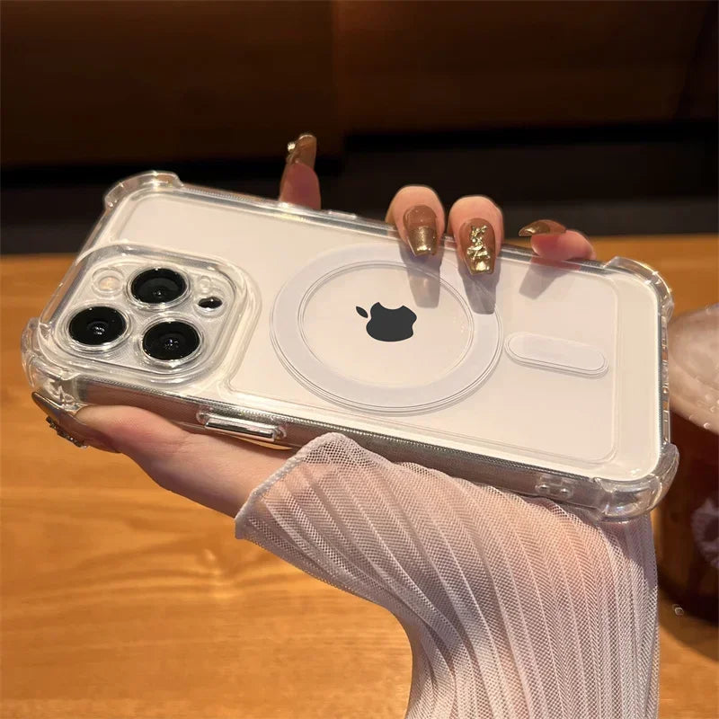 Shockproof Magnetic Clear Phone Case for iPhone 17 Air and 15 Pro Max Plus ryshop