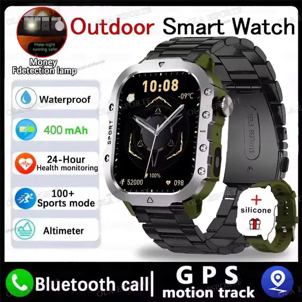 Outdoor Sports Smartwatch 2025 - HD Screen & LED Flashlight ryshop