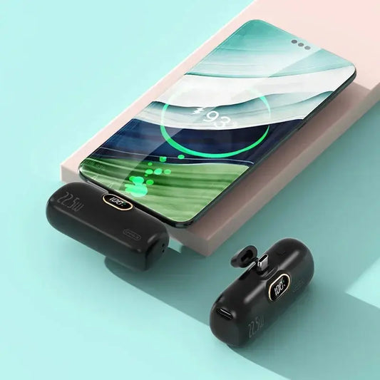 Mini 10000mAh Power Bank with Built Cable for Mobile Devices ryshop