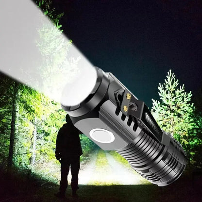 LED Strong Light Flashlight Rechargeable Multi-functional ryshop