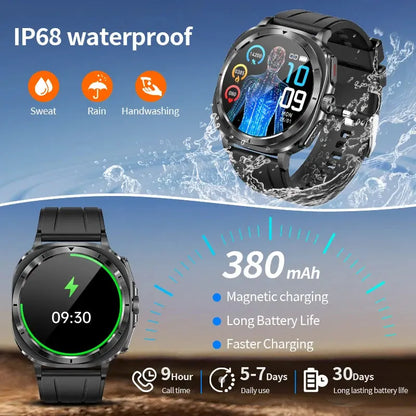 LIGE 2025 New Healthy Blood Fat Uric Acid Smart Watch Men ECG+PPG Micro Physical Examination Body Temperature BT Call Smartwatch