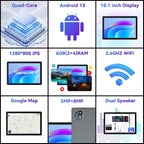 URAO MB1001 Android 13 Tablet - 10 Inch, 6GB RAM, 64GB ROM ryshop