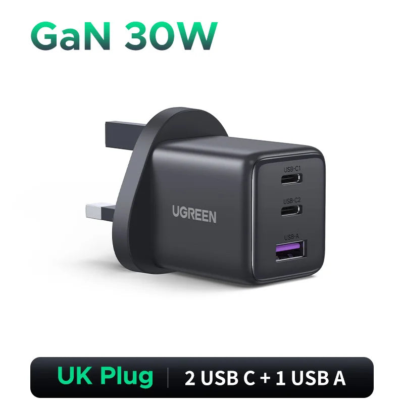 UGREEN 20W 30W GaN Mini PD 3.0 USB C Charger ryshop