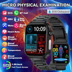 LIGE 2025 New AI Healthy Diagnosis Blood Lipid Uric Acid Blood Pressure Smart Watch Men ECG+PPG Bluetooth Call Health Smartwatch ryshop