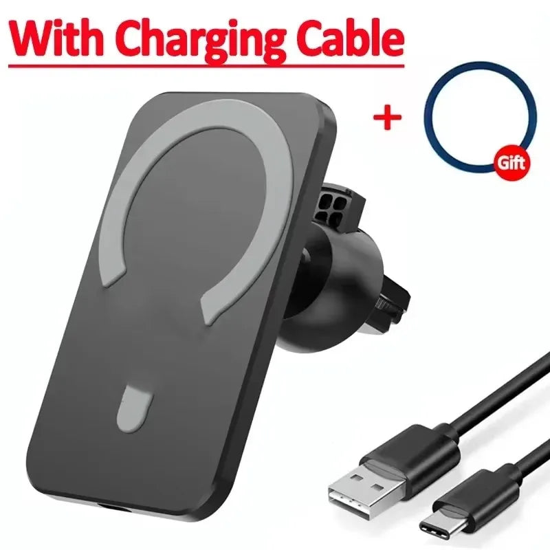 Magnetic Wireless Charger Car Phone Holder for iPhone 15, 14, 13, 12 Pro Max & More ryshop