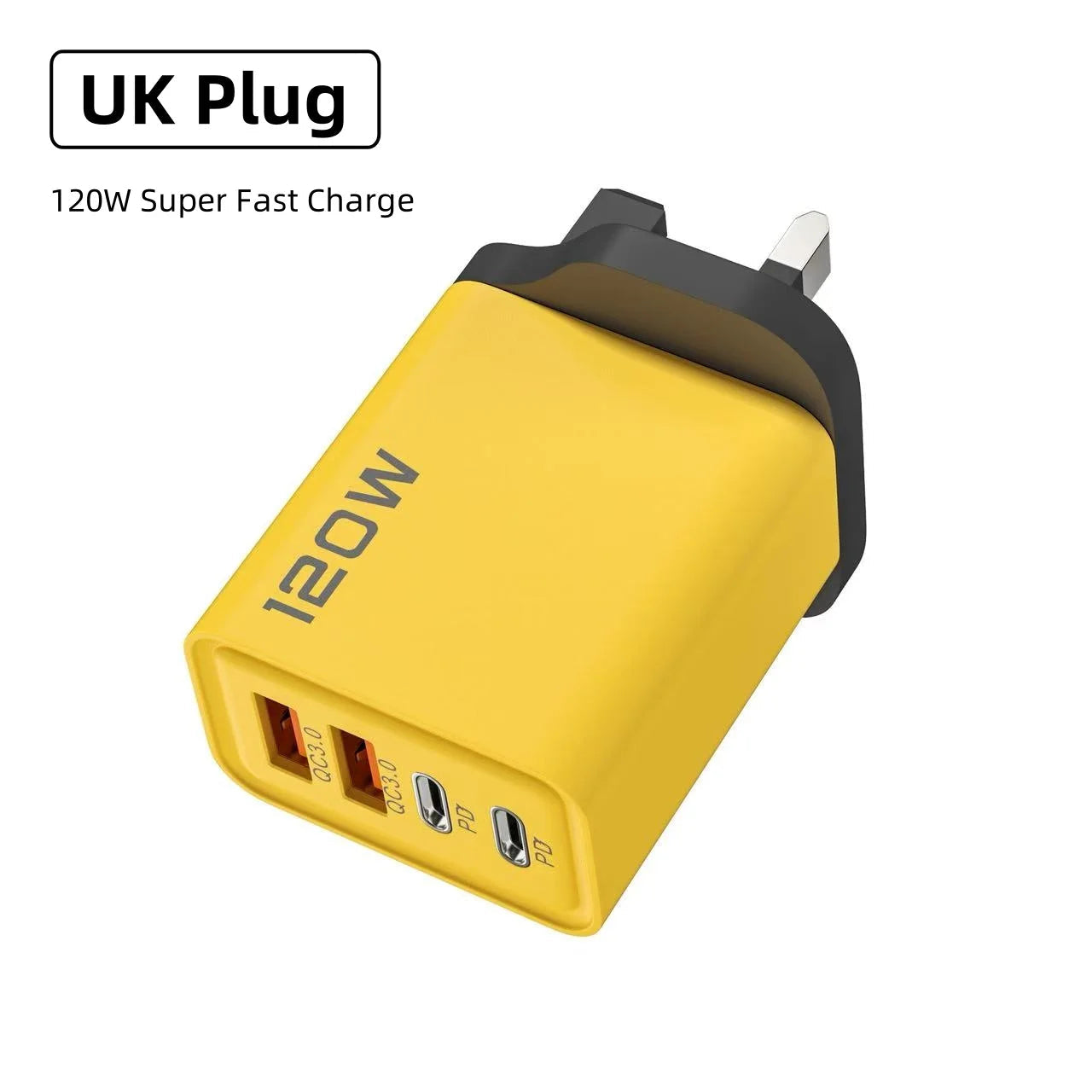 120W Fast Charging 4 Ports Mobile Phone Charger ryshop