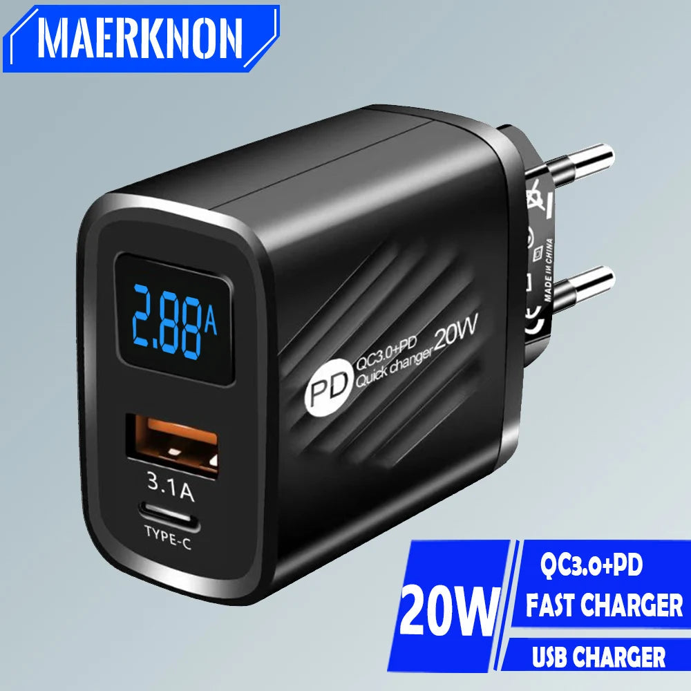 20W USB Charger Fast Charging Quick Charger 3.0 Mobile Phone Adapter ryshop