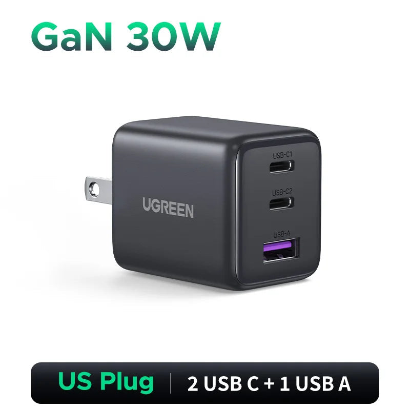UGREEN 20W 30W GaN Charger Mini PD 3.0 USB C Phone Charger ryshop