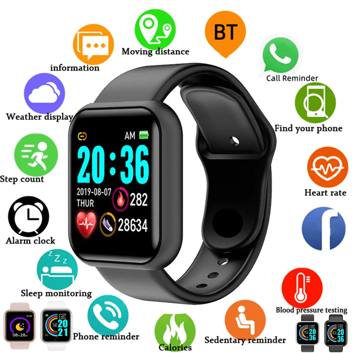 CHAONB Smart Watch for Fitness Monitoring and Music Control ryshop