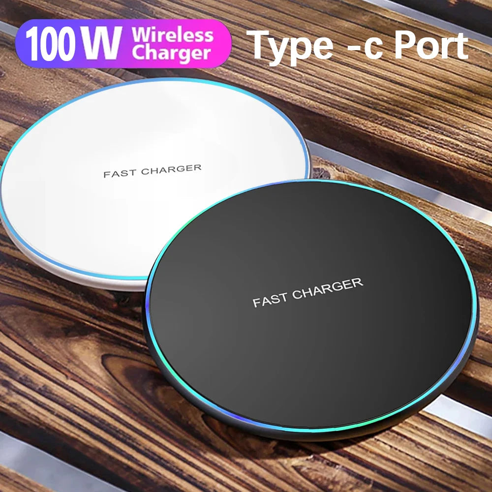 100W Fast Wireless Charger Pad for iPhone and Samsung Devices ryshop