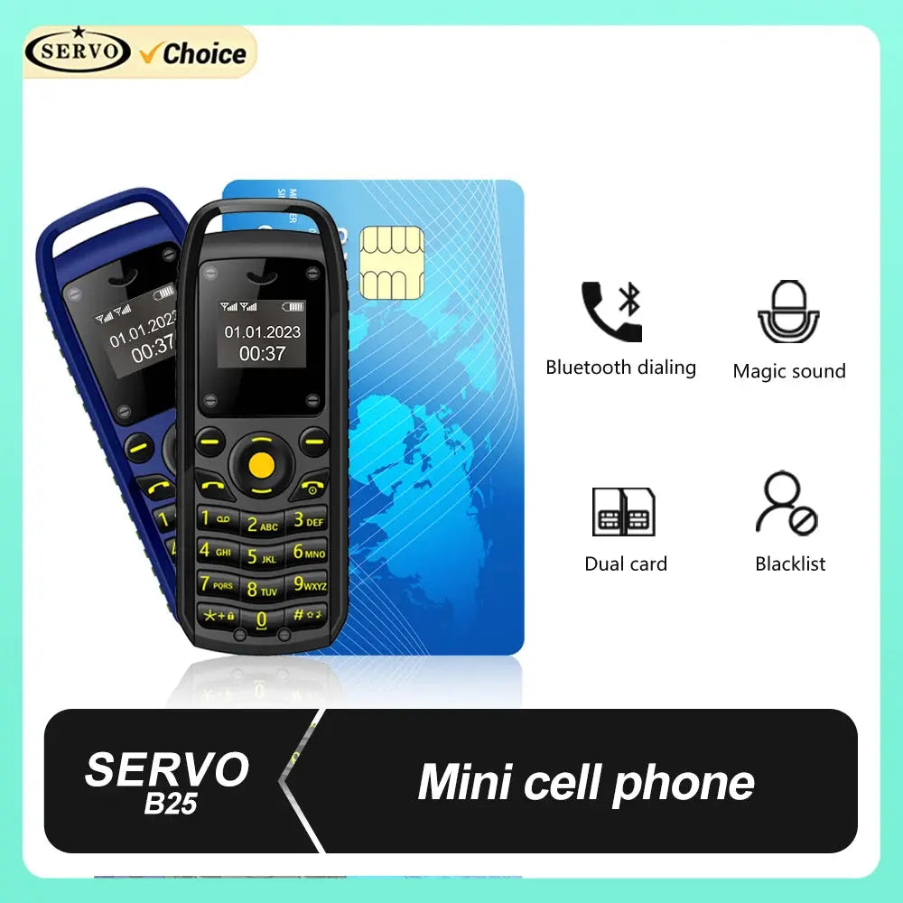 SERVO Mini Mobile Phone - Dual SIM and Bluetooth Dialing ryshop