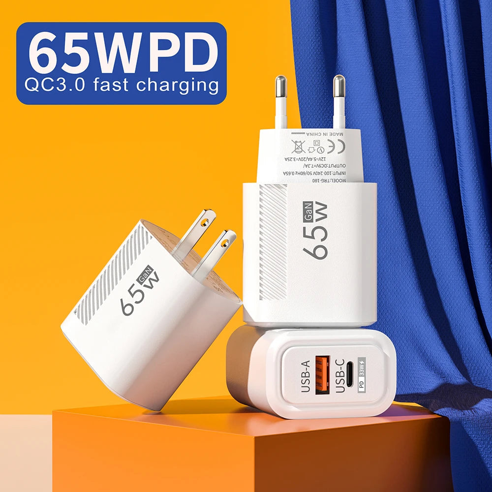 65W USB GaN Fast Charging Wall Adapter ryshop