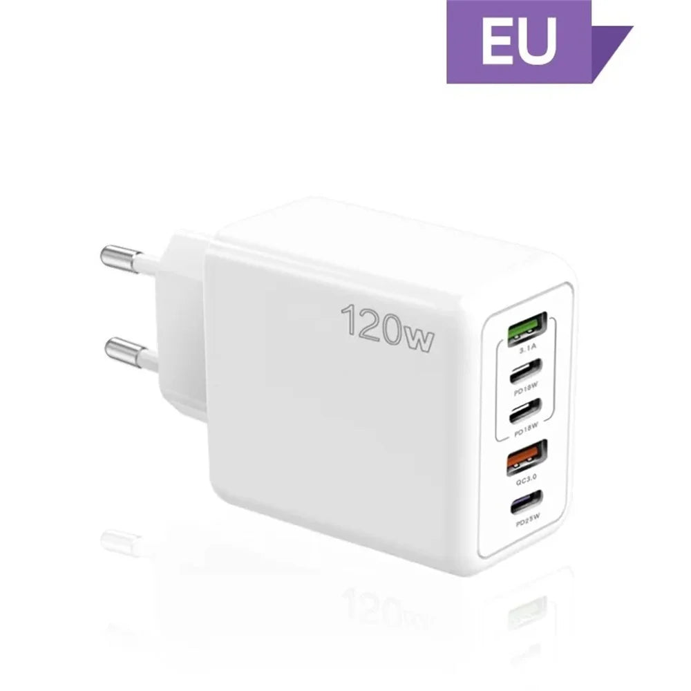 Total 120W 5 Ports USB Charger - Fast Charging Wall Adapter ryshop