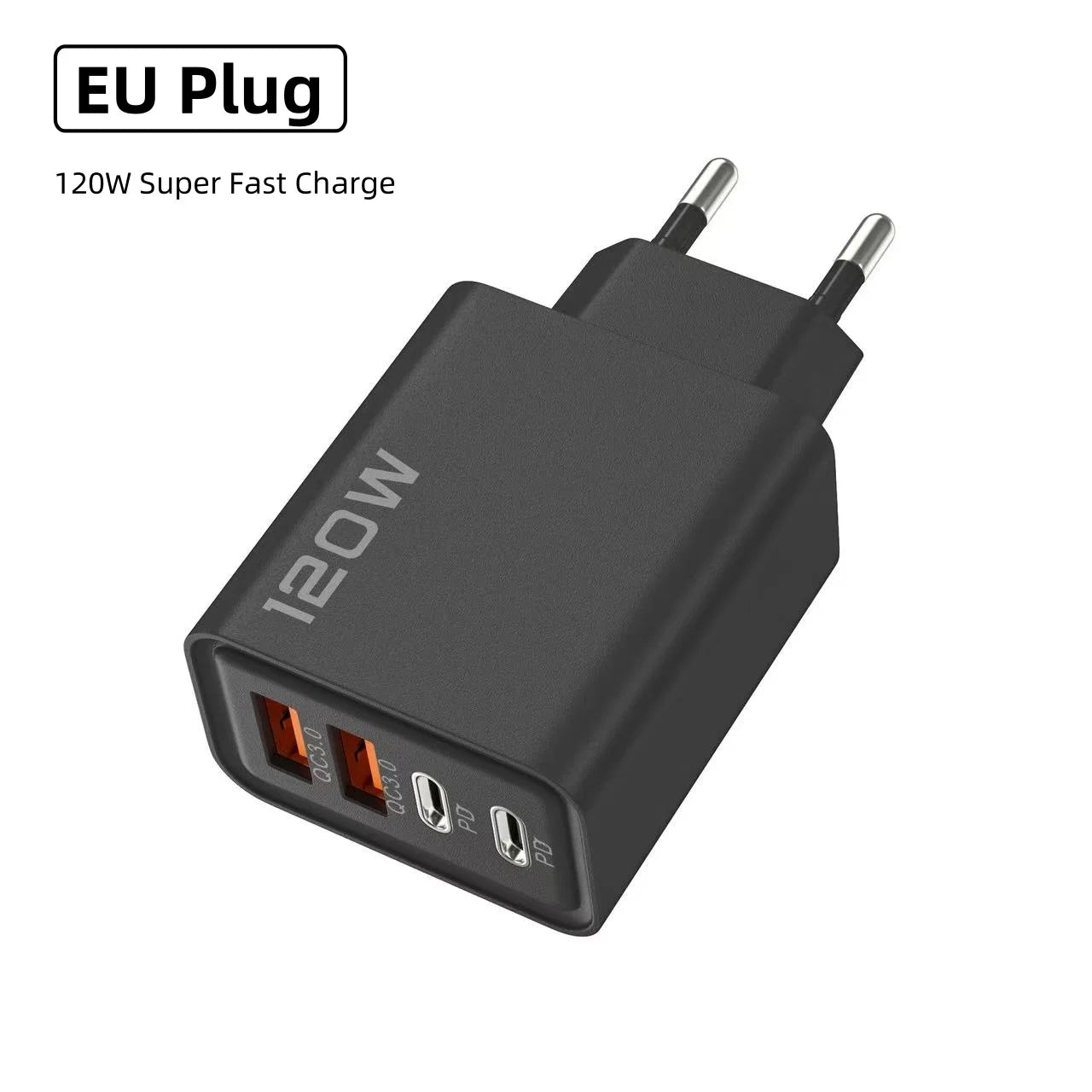 120W Fast Charging 4 Ports Mobile Phone Charger ryshop