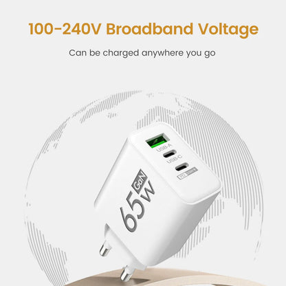 65W GaN USB Fast Charging Type C PD Charger ryshop