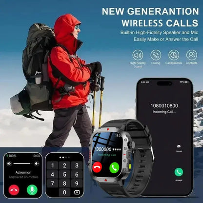 LAXASFIT 2025 Rugged Military Smart Watch for Men ryshop
