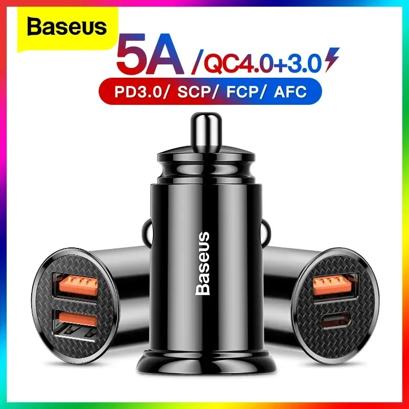Baseus USB Car Charger Quick Charge 4.0 - 30W Fast Car USB Charger ryshop