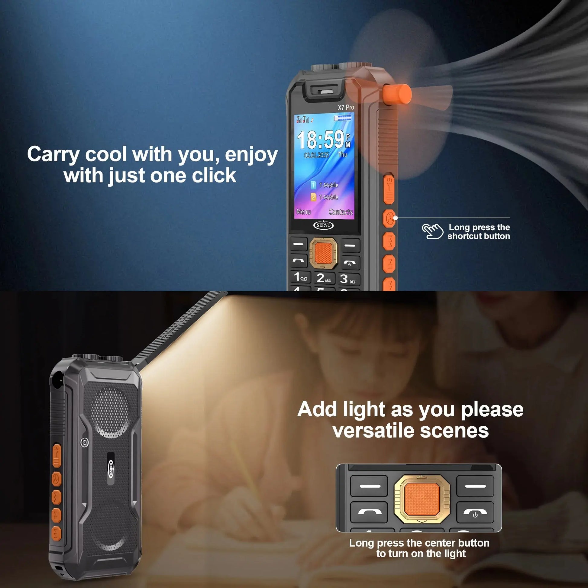 SERVO X7 PRO Multifunctional Desk Lamp & Mobile Phone Mini Fan ryshop