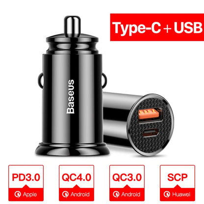 Baseus USB Car Charger Quick Charge 4.0 - 30W Fast Car USB Charger ryshop