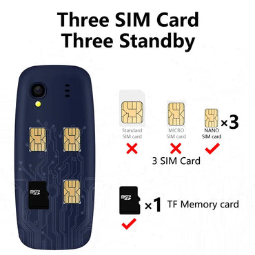 SERVO Q3308 PRO 3 SIM Standby Mini Mobile Phone ryshop