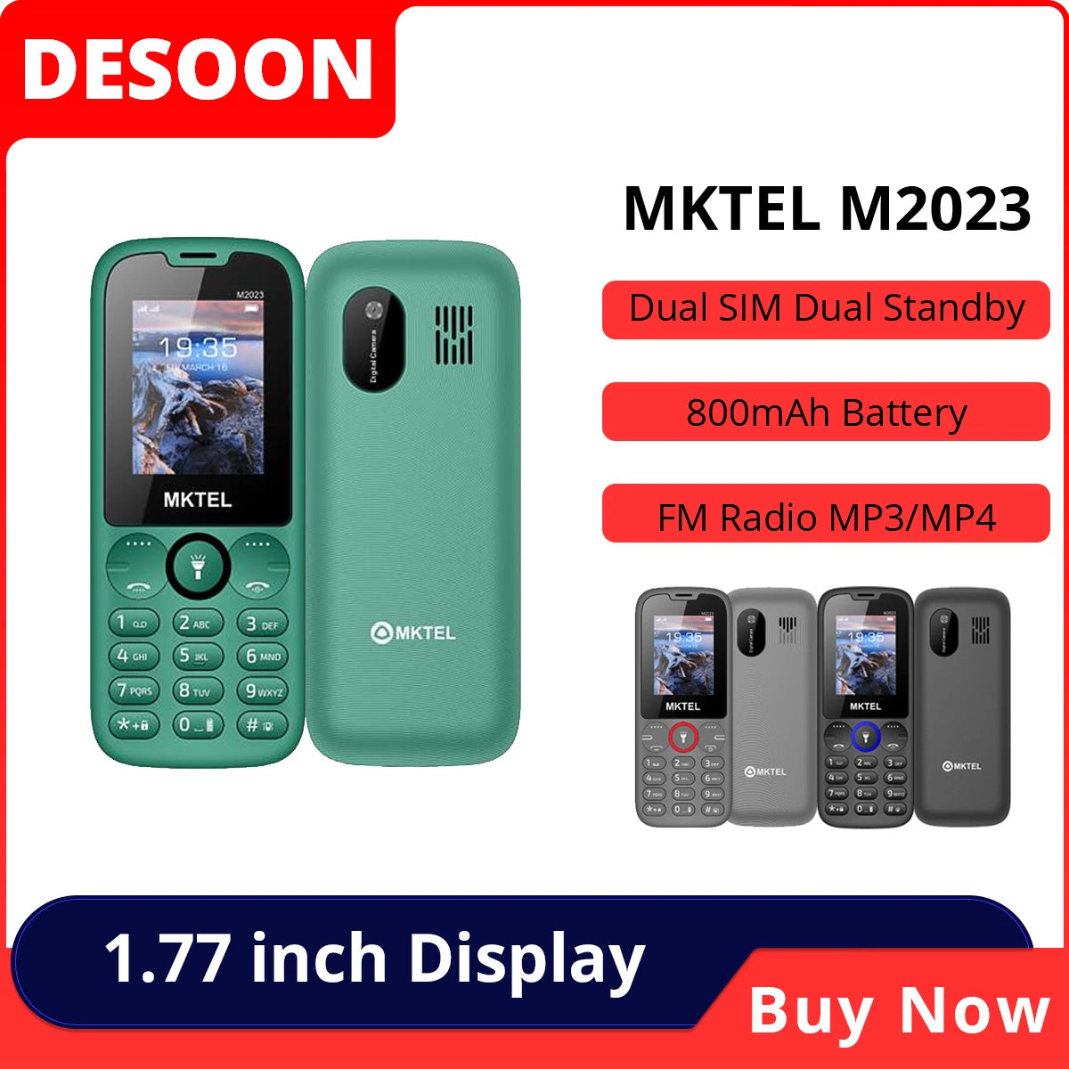 MKTEL M2023 Feature Phone - Ideal for Seniors ryshop