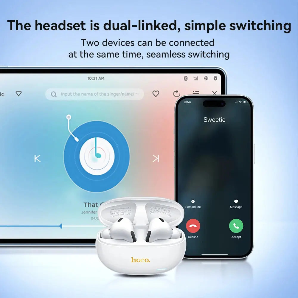 HOCO EW60 Waterproof Wireless Bluetooth Earbuds with HD Mic and Touch Control ryshop