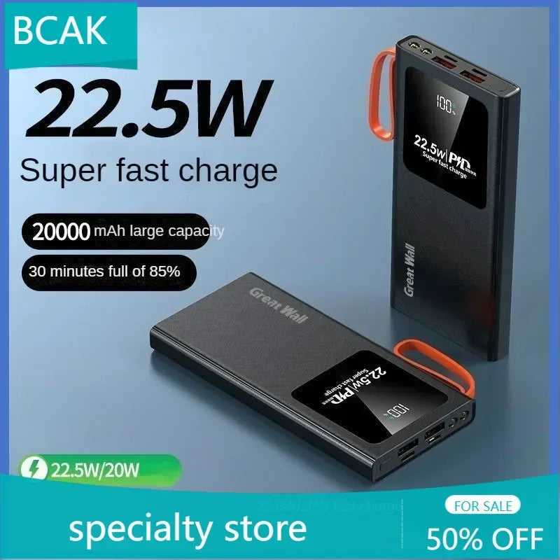 BCAK 20000mAh Two-way Fast Charging Outdoor Power Bank ryshop