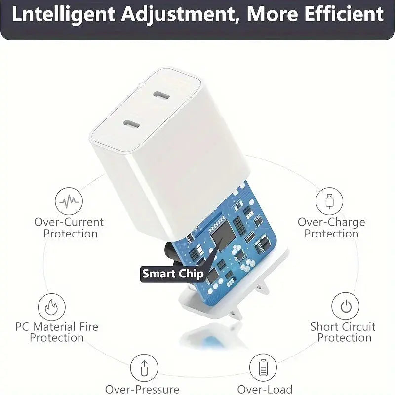 EOENKK USB C Charger Block Dual Port Fast Charging Travel Plug ryshop