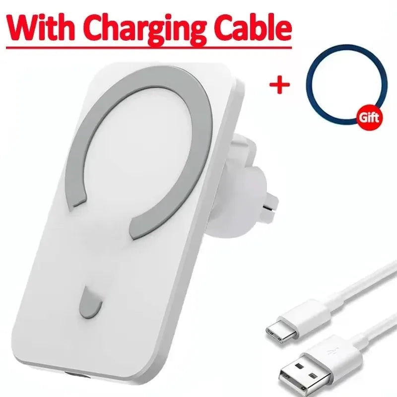 Magnetic Wireless Charger Car Phone Holder for iPhone 15, 14, 13, 12 Pro Max & More ryshop